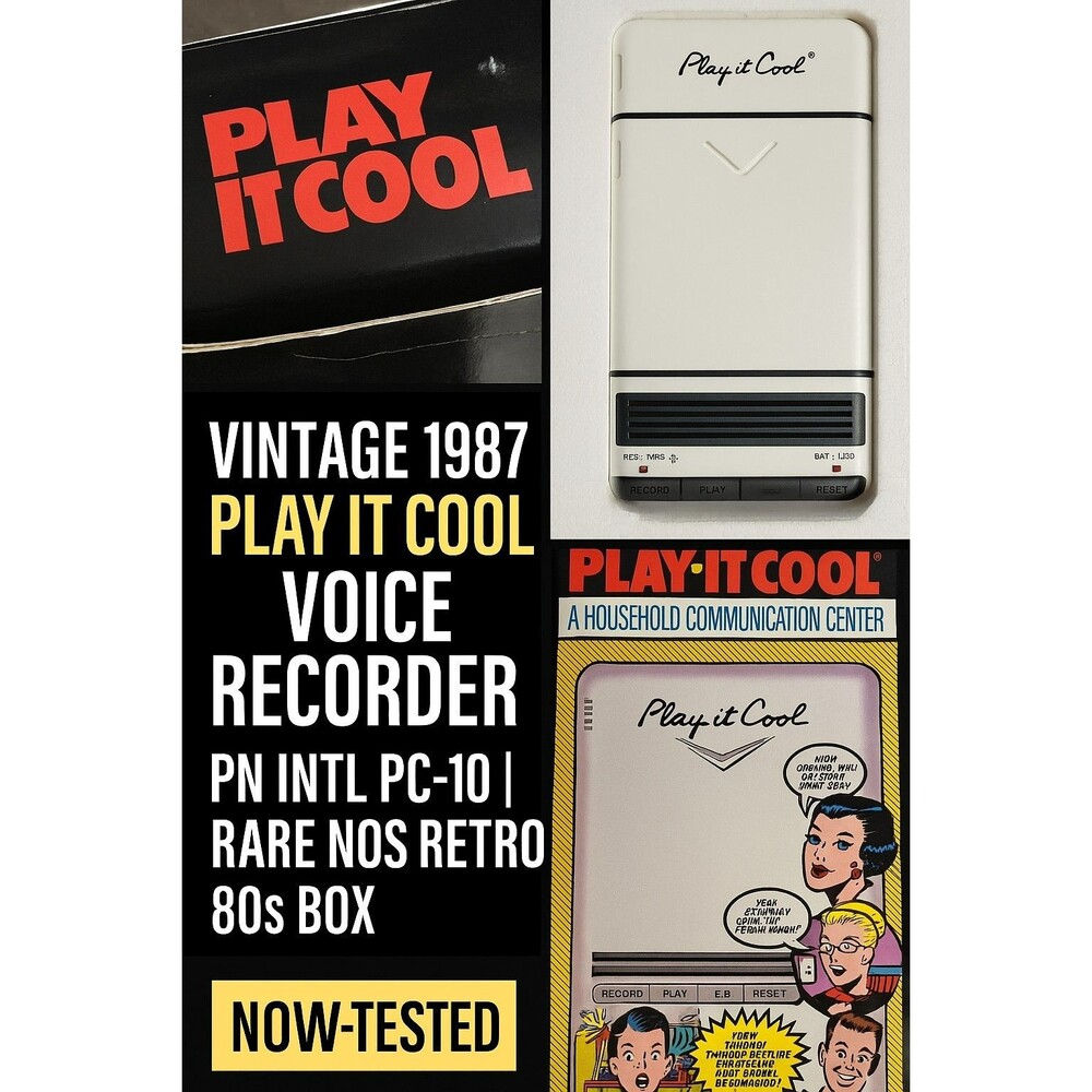 Vintage 1987 Play It Cool PN International PC-10 New Old Stock | Retro Voice Rec